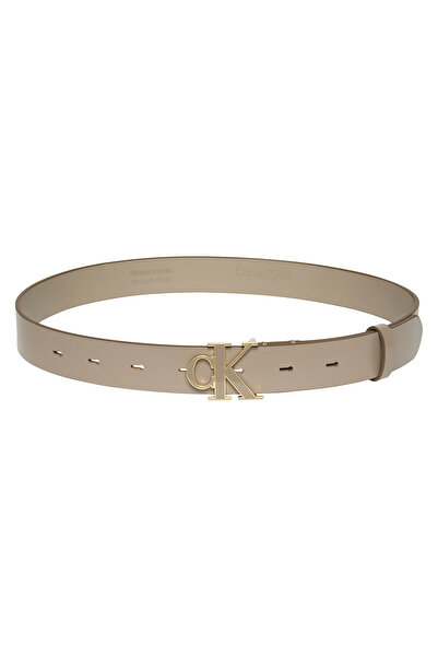 Calvin Klein Kadın Round CK Buckle 30mm Kemer