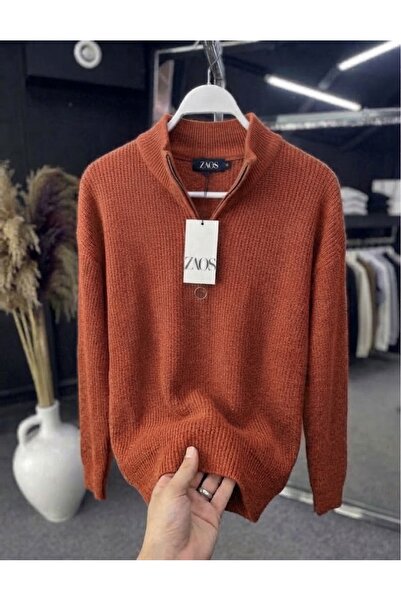 zs zaos fashion Men's Long-Sleeved Winter Thick Stand-Up Collar Regular Fit B...