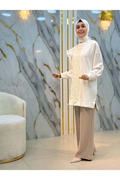 NY Mehlika Exclusive LARCH CİMALI BOL PAÇA OYSHO PANTOLON 1066