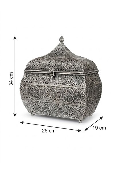PANALI Pnl-Mg127 L Black Metal Decorative Box