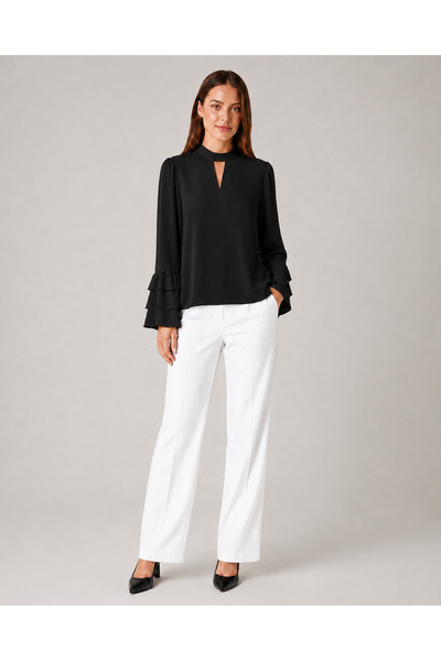 ROCMAY Plus Size Volan Sleeved Blouse