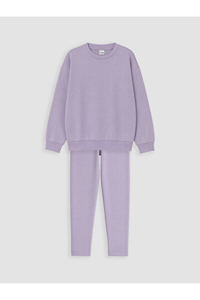 LC Waikiki Lila Girls' Tracksuit Set
