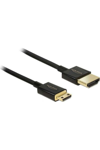 DELOCK Καλώδιο HDMI 2.0 HDMI αρσενικό - mini HDMI αρσενικό 0,5μ Μαύρο Κωδικός...