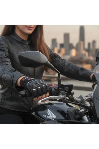 pinlock Motorcycle Gloves Summer Half Biker Glove with Certification Ts En - ...