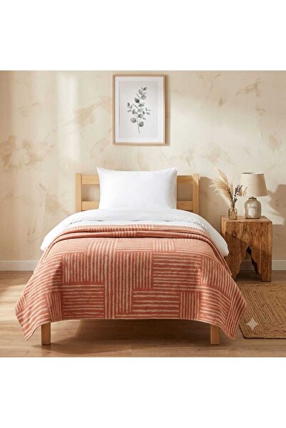 Taç Cotton Single Blanket Gable Tile