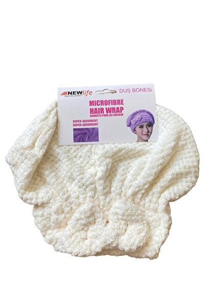 New Life Microfiber Shower Cap with Bow Embellishment