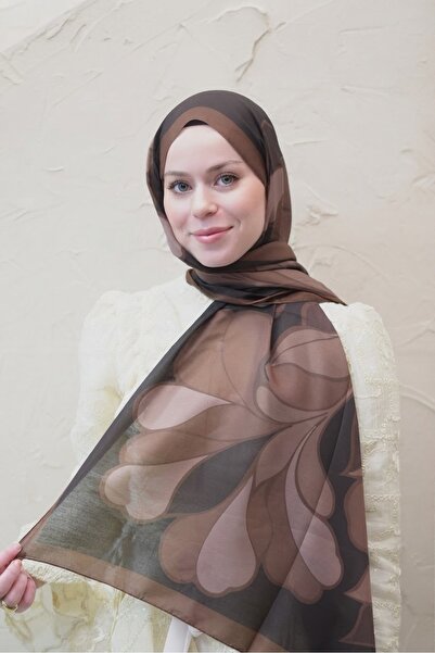 YILDIZ SCARFS Magnolia Pattern Voile Soft Shawl