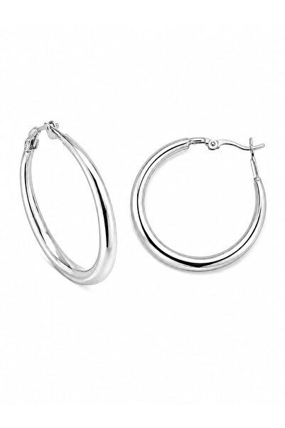 CHARMLUCKY Steel Hoop Earrings-3.5Cm