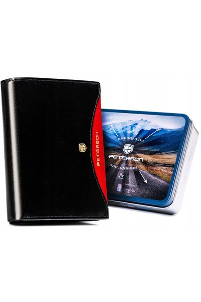 Peterson Portofel bărbătesc elegant din piele, cu capacitate mare, suport car...