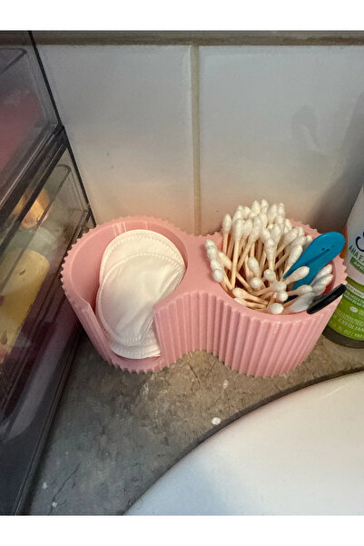 DU&ER Cotton and Ear Swab Organizer Pad and Swab Holder Bathroom Organizer