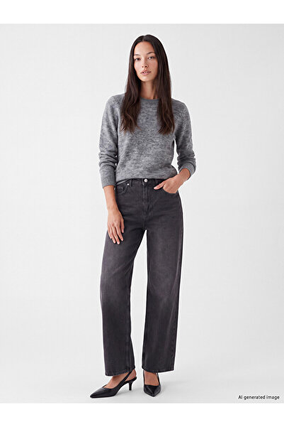LC Waikiki Lcwaikiki Classic Gray Wideleg Women's Jean Pants