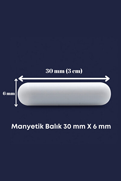 Mr. Crowley Manyetik Balık 30mmx 6 mm PTFE Silindirik Laboratuvar