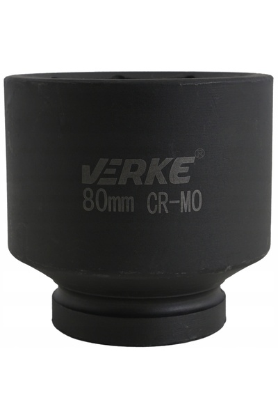 VERKE Cheie tubulară de impact cu 8 muchii, 1 inch (80mm), pentru butuc roată