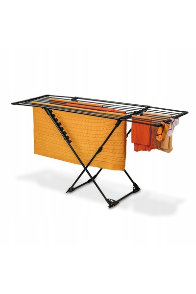 Konighoffer Uscător de rufe telescopic pentru balcon, negru, cu arc, 108-190cm