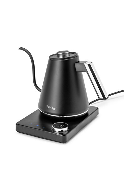 Huslog Fierbător electric de 1L cu bază de control HUS1069 Negru Argintiu