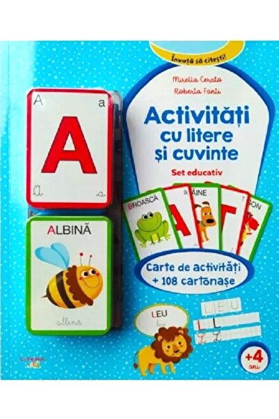 Litera Activitati cu litere si cuvinte. Set educativ. Carte de activitati + 1...