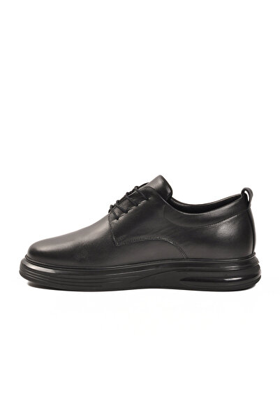 Voyager Black Genuine Leather Lace-Up Thick Comfortable Sole Men's Casual Sho...