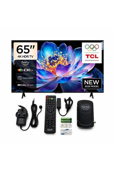 TCL شاشة ذكية 4K بوصة ⁠ 65 - ⁠ الموديل - 65V6D + جهاز استقبال فوجيكا