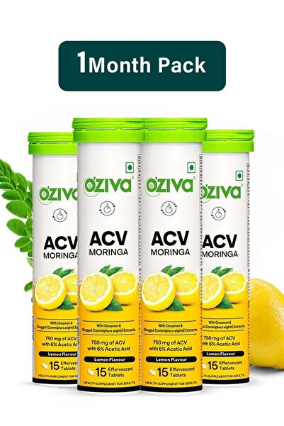 OZIVA ACV Moringa | Control Cravings | Apple Cider Vinegar, Cinnamon, Guggul ...