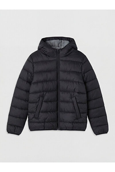 LC Waikiki Lcw Kids Black Hooded Boys' Inflatable Coat