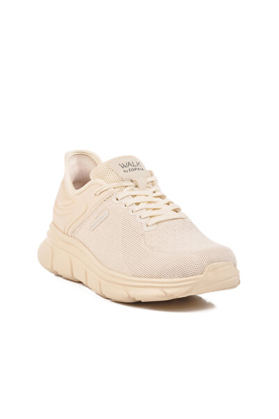 WALK Beige Mesh Lace-Up Breathable Comfortable Sole Men's Walking and Sports ...