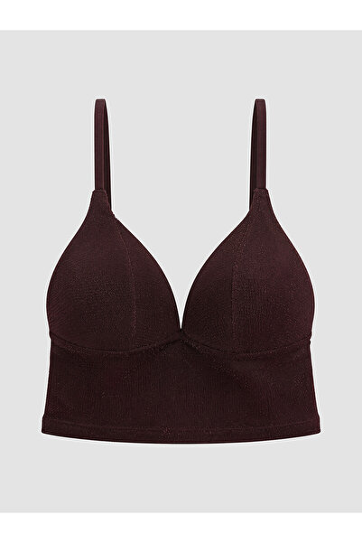 LC Waikiki Lcw Dream Brown Non-Wired Non-Padded Glitter Bralet