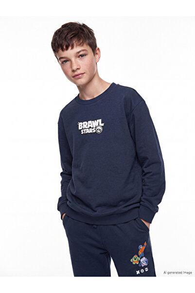 LC Waikiki Two Mt Shop Quality Lcw Kids Navy Blue Brawl Stars Printed Boys' S...