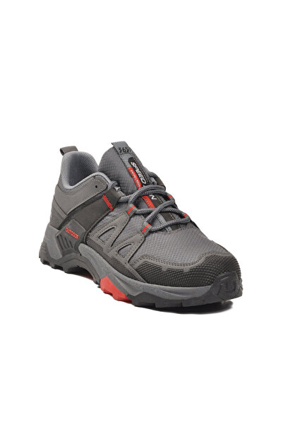 AYK'S Smoked-Red Non-Slip Sole Lace-Up Men's Outdoor Trekking Shoes 2394