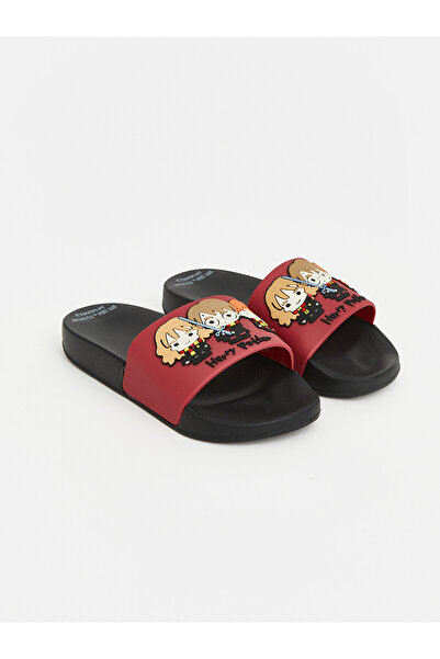 LC Waikiki Two Mt Shop Quality Lcw Steps Burgundy Boys' Slippers