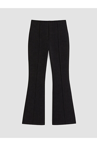 LC Waikiki Lcw Modest Black Slim Fit Flared Women's Trousers