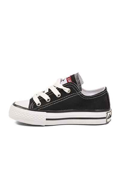 AYK'S Black Linen Lace-Up Wide Fit Unisex Children's Sports Shoes Sneaker 262...
