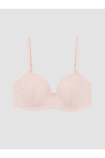 LC Waikiki Lcw Dream Pink Non-Wired Non-Padded Lace Strapless Bra