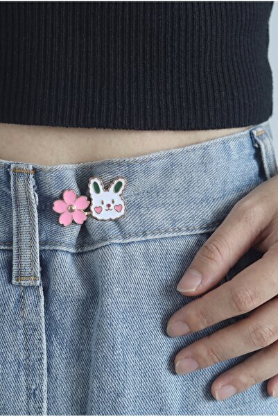 GUCSO Pants Waist Reducer Device Flower Rabbit Model Decorative Brooch Waist ...