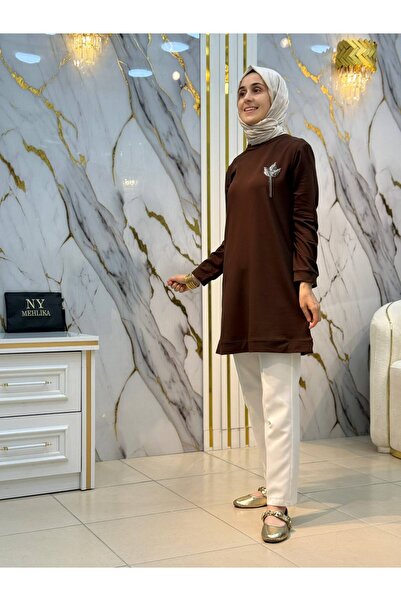 NY Mehlika Exclusive Kado Tunic with Tulip Detail on the Front 268320
