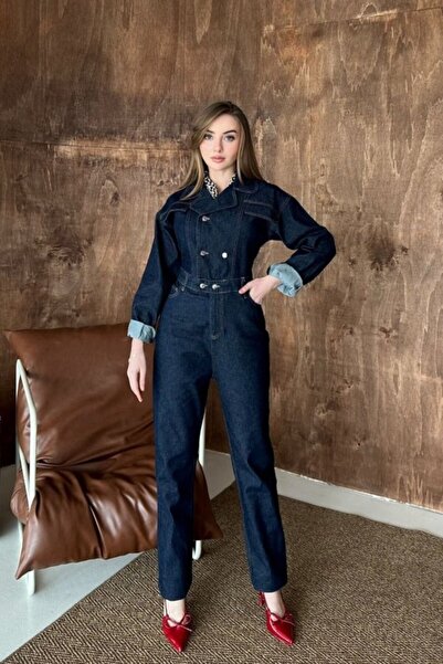 LUMU Navy blue denim jumpsuit