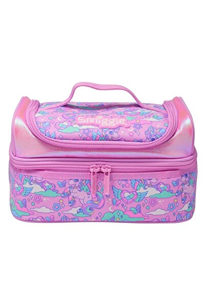 SMIGGLE Trailblazer İki Katlı, Beslenme Aksesuarı, ısı yalıtımlı, Pembe Okul