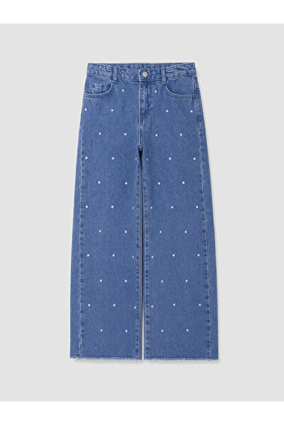 LC Waikiki Wideleg Polka Dot Girls' Jean Pants
