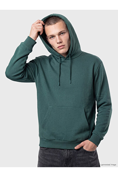 LC Waikiki Xside Green Men's Thick Hoodie