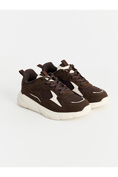 LC Waikiki Lcw Steps Brown Suede Look Thick Sole Boys' Sports Shoes