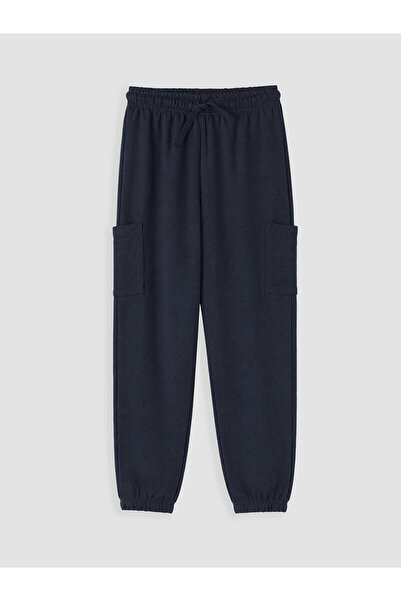 LC Waikiki Navy Blue Boys' Jogger Sweatpants with Elastic Waistband