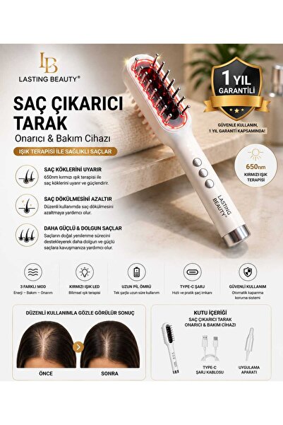 lasting beauty Elektronik Saç Güçlendirme Cihazı Rf Led Ems Saç Çıkartma Dolg...