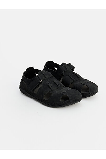 LC Waikiki Lcw Steps Black Suede Look Men's Sandals