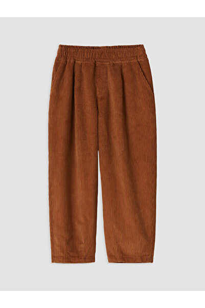 LC Waikiki Nevavm Brown Boys' Velvet Trousers with a Difference