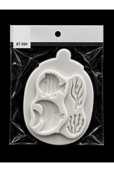Adana Pasta Malzemeleri Bt-694 Fish Ocean Themed Silicone Mold 12 X 9 cm