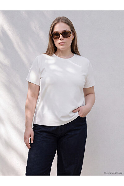 LC Waikiki Two Mt Shop Quality Lcw Curve White Diver Fabric Plain Narrow & Sl...