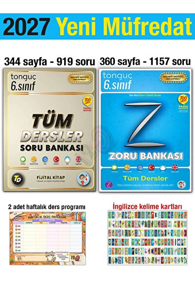 Tonguç Yayınları 6. Sınıf 2027 Tüm Dersler Soru Zoru Bankası Seti Maarif Model