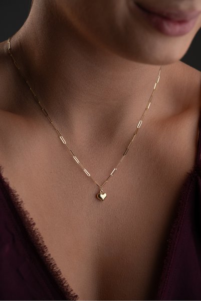 beonejewelry 925 Ayar Gümüş Kalp Detaylı Kolye