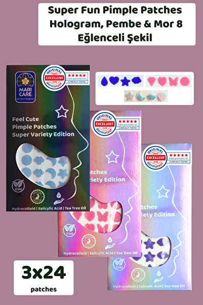 Feel Cute Pimple Patches 3'lü Avantajlı Set 72 adet