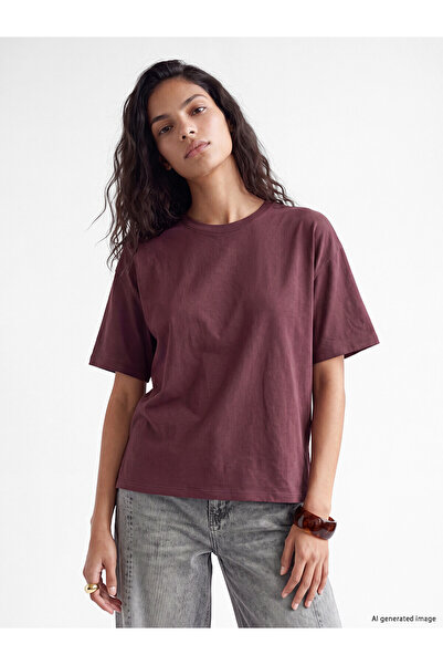 LC Waikiki Xside Plum Crew Neck Modal Blend Women's T-Shirt