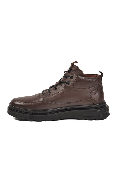 MARCOMEN Black Genuine Leather Rubber Laced Thick Comfortable Sole Men's Snea...